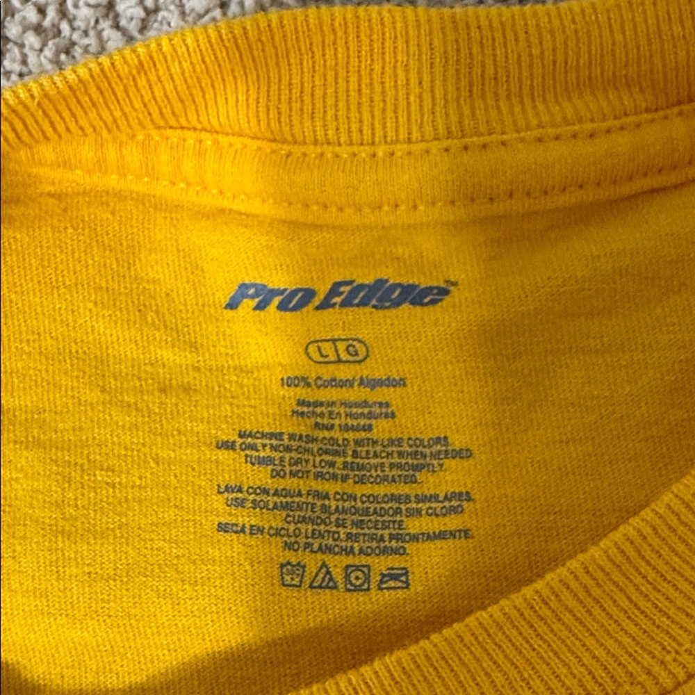 Pro Edge Yellow West Virginia Mountaineers Tee - Picture 2 of 2